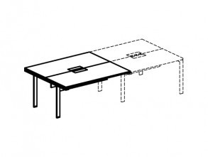 Приставка модуля стола рабочего для персонала Спринт Lux 1708