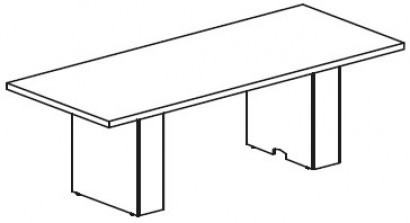 Переговорный стол с 2-мя колонообразными опорами. Топ 40мм Attiva 200TA/P40