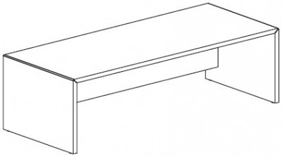 Письменный стол с меламиновой фронтальной панелью Attiva 220/P40