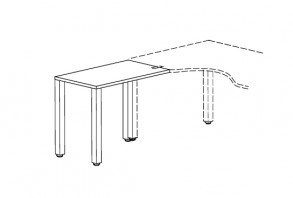 Приставка к столу, левая Interplay FR132