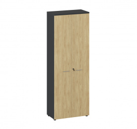 ФЛЕКС / FLEX ШКАФ-ГАРДЕРОБ ВЫСОКИЙ ГИКОРИ/ГРАФИТ FLEX 221 wardrobe