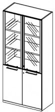 Шкаф с деревянными и стеклянными дверками Amazon AAM CPLV2061