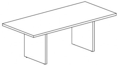 Переговорный стол с 2-мя панельными опорами. Топ 40мм Attiva 200TF/P40