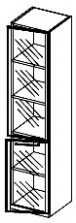 Шкаф со стеклянными дверками (открытие вправо) Amazon AAM CP2V206 /45D1