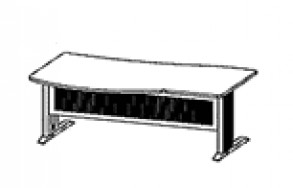 Стол угловой с брифинг-зоной на L-образном металлическом каркасе Бостон DFR-160