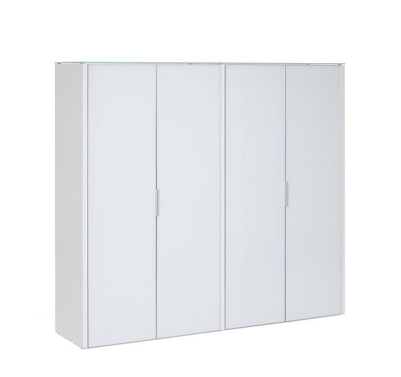 ГАЛА / GALA КАРКАС ШКАФ ВЫСОКИЙ, 4ДВ БЕЛЫЙ LIB4/980 CRV WHITE GLASS