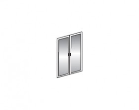 Двери для шкафа, в алюминиевой раме Тема М ТСM22