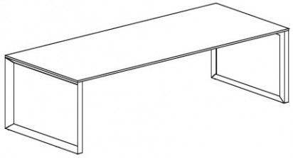 Письменный стол с О-образными опорами Attiva 220/A18