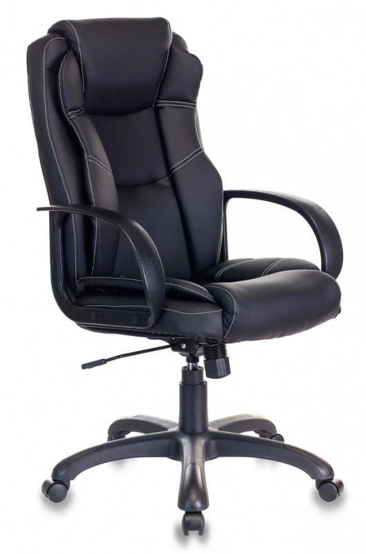 Кресло руководителя Бюрократ CH-839 черный Leather Black эко.кожа крестовина пластик