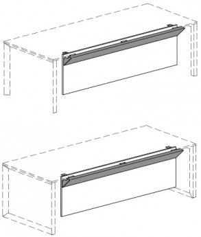 Фронтальная меламиновая панель с декоративной кожаной вставкой Attiva C120SCVE/AB