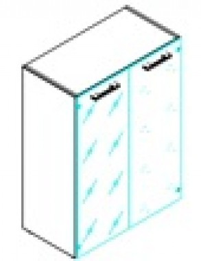 Шкаф со стеклянными дверьми в алюминиевой рамке с топом Xten XMC 85.7