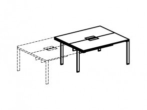 Приставка модуля стола рабочего для персонала Спринт Lux 1633