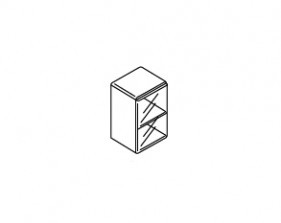 Шкаф низкий, стекло Этос / Ethos PVETHLE1-1