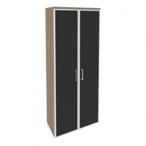 Шкаф высокий широкий (2 высоких фасада) ONIX O.ST-1.10R white/black/ma