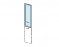 Дверь для шкафа, в алюминиевом широком профиле Танго (Цена по запросу) ДШД 16.08R-L(ф)