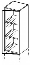 Шкаф-надстройка со стеклянной дверкой (открытие вправо) Amazon AAM CPV122 /45D1