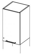 Шкаф-надстройка с деревянной дверкой (открытие вправо) Amazon AAM CPL80 /45D