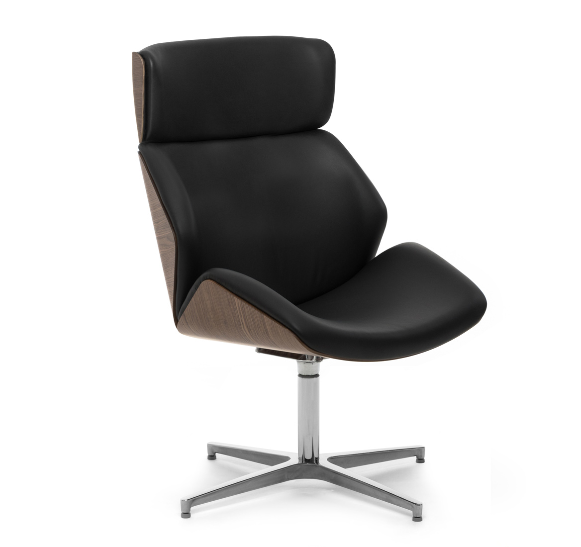 ШАРМ ХАЙ ВУД ЛАУНДЖ / CHARM HIGH WOOD LOUNGE КРЕСЛО ЧЕРНЫЙ/ОРЕХ CHARM/A Wood Nut Rio Black