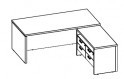 Стол для руководителя с тумбой, угловой Cambridge CaCFT2220(R)