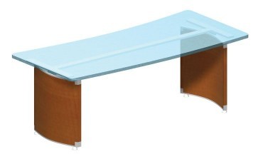 Стол руководителя эргономичный со стеклянной столешницей Алианте / Aliante AL301