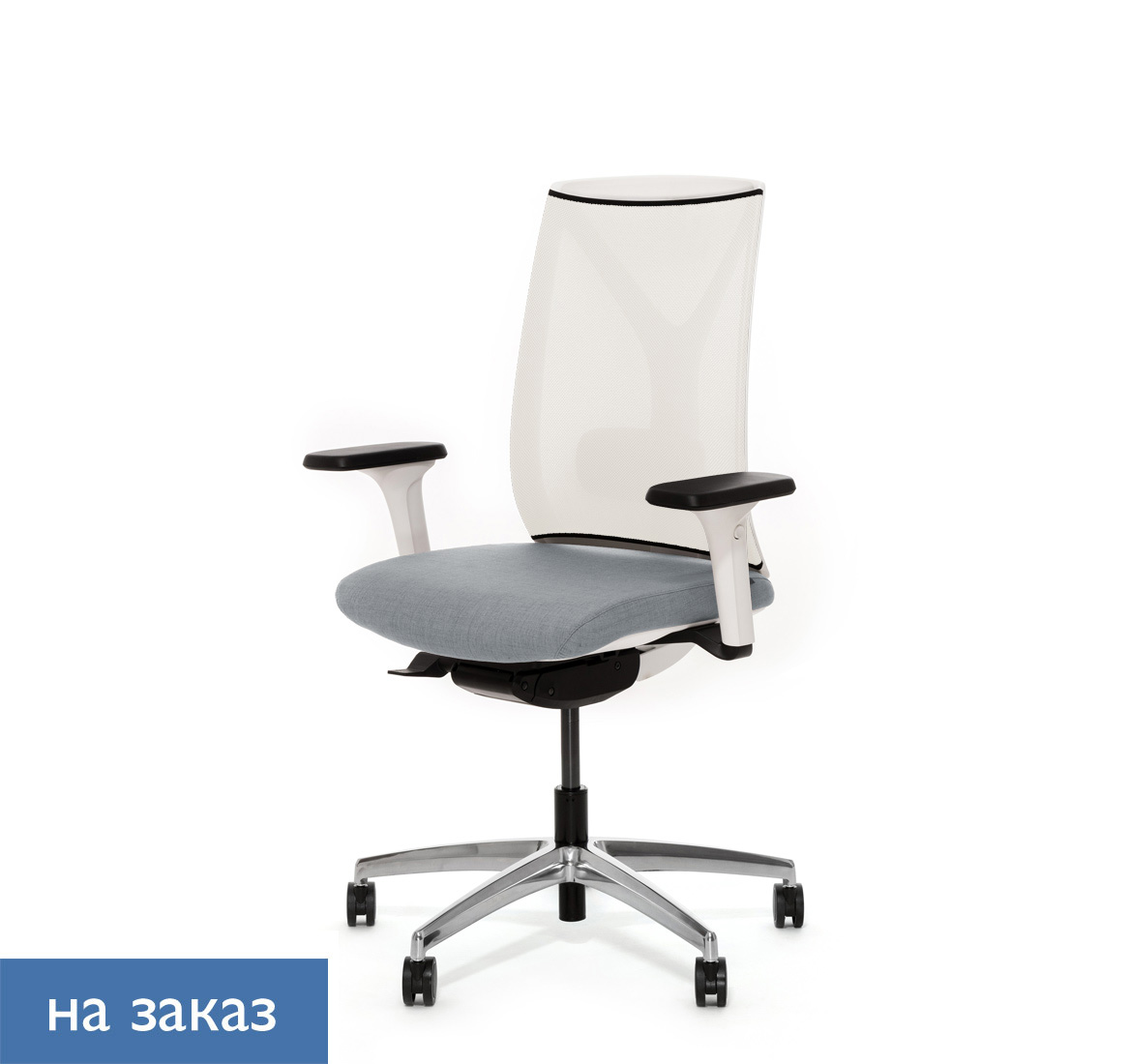 ДИОН / DION M WW КРЕСЛО,СИНХ, 4D, АЛ СЕРЫЙ/БЕЛЫЙ/АЛЮМ DION W MeshW 870 4DW alum Jade9502