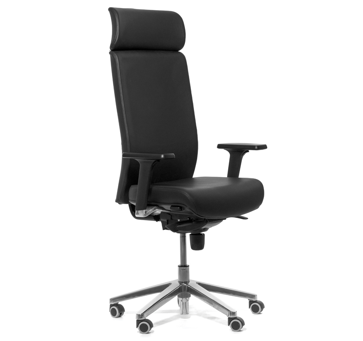 РОНАН / RONAN W КРЕСЛО РУКОВОДИТЕЛЯ ЧЕРНЫЙ/АЛЮМ RONAN W Dakota black NEW