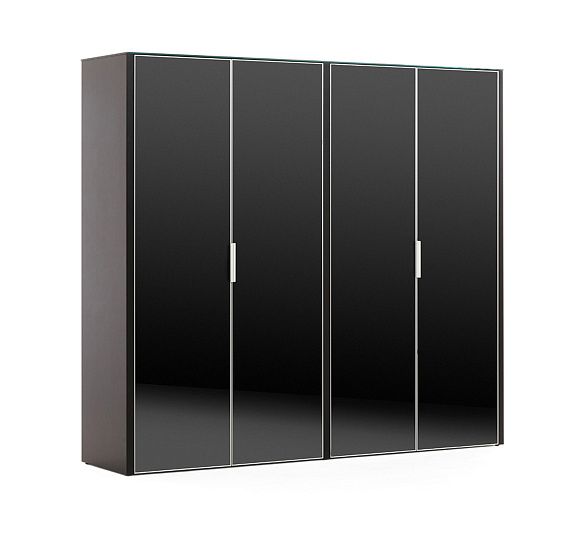 GALA КАРКАС ШКАФ ВЫСОКИЙ, 4ДВ ЧЕРНЫЙ LIB4/899 BLACK GLASS