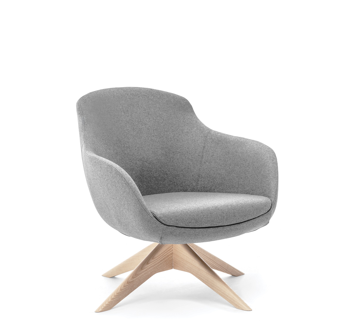 NOBLE WOOD КРЕСЛО КРУТЯЩ СЕРЫЙ M NOBLE L21 MUSE 18 Nikel natural