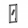 Дверь для шкафа, стекло в раме МДФ ЭргоYes M374МП