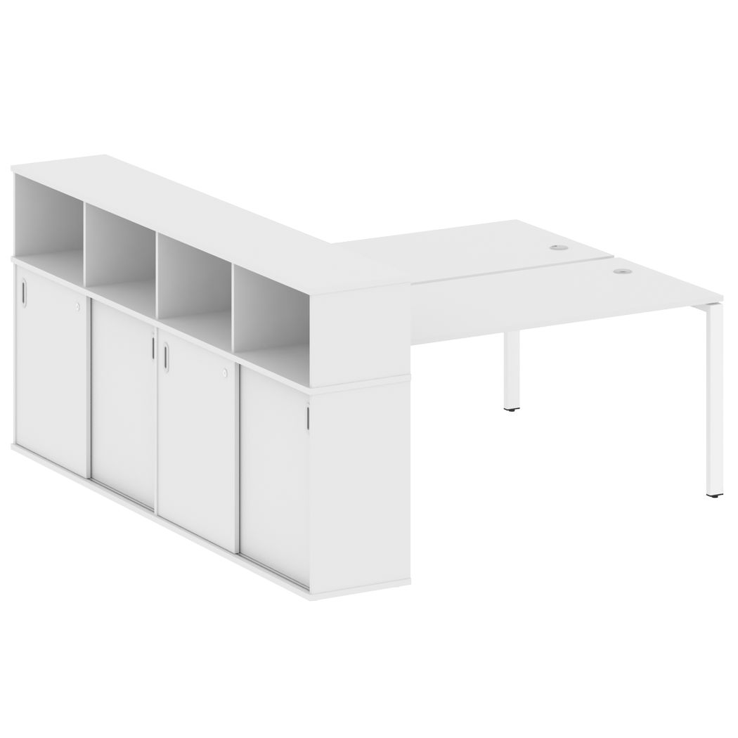 Рабочая станция с опорным шкафом-купе МЕТАЛ СИСТЕМ СТАЙЛ / METAL SYSTEM STYLE