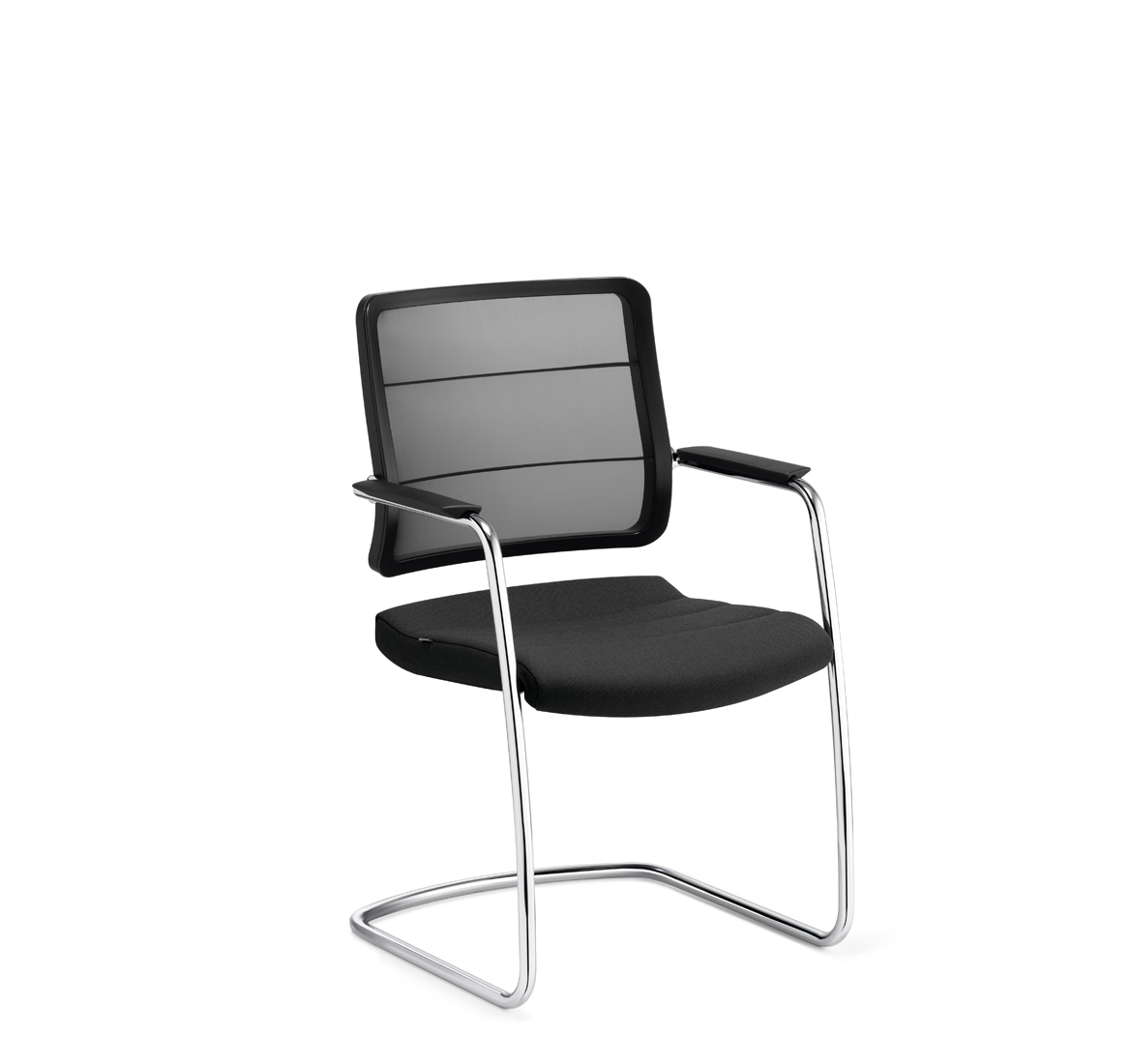 AIRPAD КРЕСЛО ПОСЕТИТЕЛ, КОЖА ЧЕРНЫЙ/АЛЮМ 5С35 0781884000 2324 3217 708217 821221