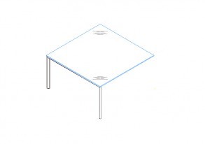 Терминальная стеклянная столешница для переговорного стола ЙО / YO AYO50456
