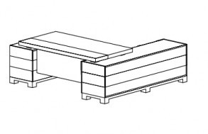 Стол для руководителя на несущей тумбе Кенвуд / Kenwood KD17L
