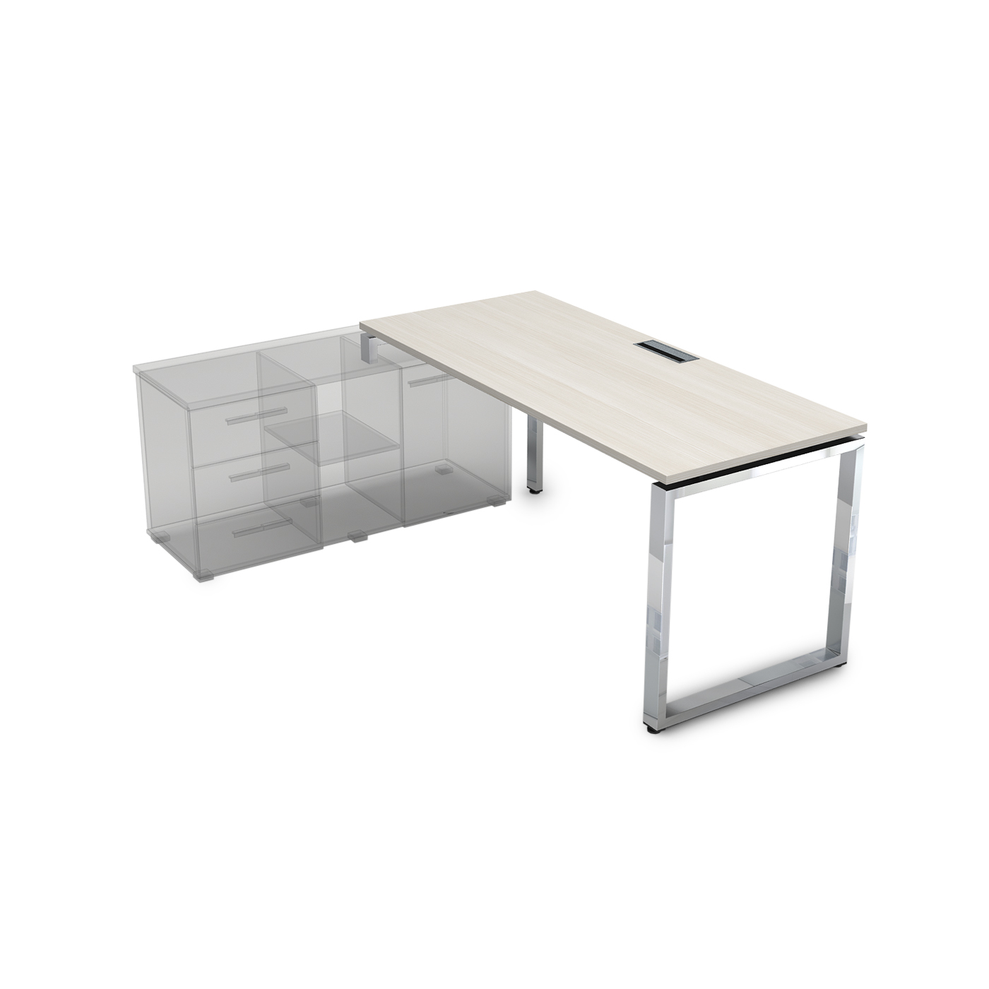 Стол рабочий, прямолинейный, левый ГЛОСС ЛАЙН / GLOSS LINE НСТЛ-О.979