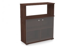 Шкаф приставной к 2 столам, двери стекло Спэйс / Space S-696