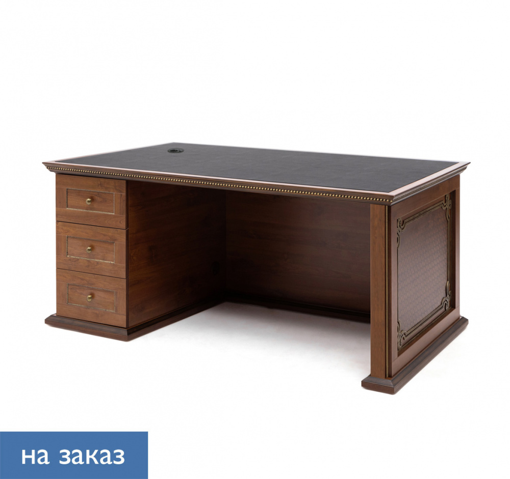 АЙСЕО / ISEO СТОЛ ПИСЬМ. L160 ЭКОКОЖА ВИШНЯ АНТИЧ/ЧЕРН ISEO ISEO 136S034