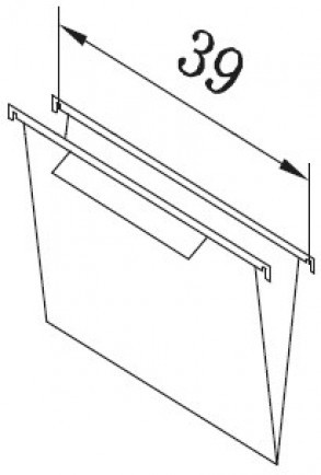 Подвесная картонная папка для тумб-картотек Attiva B/106CPL