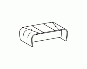 Стол письменный с длинной царгой Минос / Minos 250H