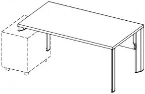 Стол с крепежом для левой несущей конструкции CR3/CLR/MS Amazon AAM SC160S