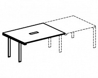 Приставка фронтальная к столу для переговоров с кабель-каналом Бэнт MX1718