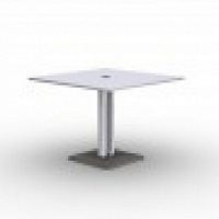Регулируемый по высоте стол для заседаний (4 сидячих мест/8 стоячих) с розеткой и металлической крыш
