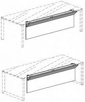 Фронтальная меламиновая панель с кожаной вставкой для стеклянной столешницы Attiva CV180SCVE/AB
