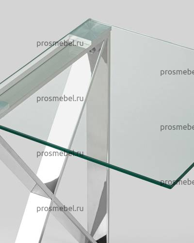 Журнальный стол 40*40 КРОСС серебро