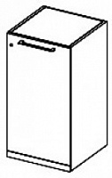 Шкаф с деревянной дверкой (открытие вправо)