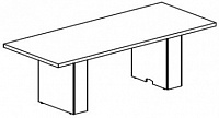 Переговорный стол с 2-мя колонообразными опорами. Топ 40мм Attiva 200TA/P40