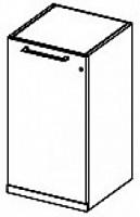 Шкаф с деревянной дверкой (открытие влево)