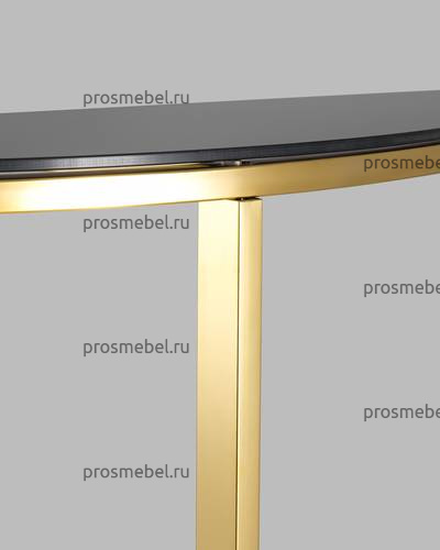  Консоль полукруглая АЛЬБА 115*30 золото стекло черное