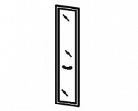 Дверь для шкафа, стекло в алюминиевой раме Boss-lux B5D40G01(02)-X