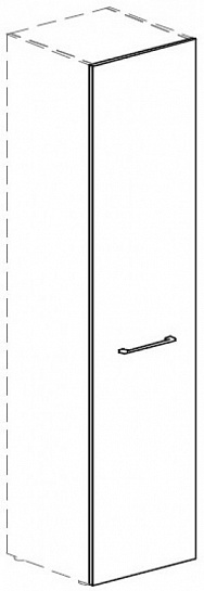 Дверка. Металлическая хромированная ручка. Attiva PO200/45