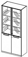 Шкаф с деревянными и стеклянными дверками Amazon AAM CPLV2061